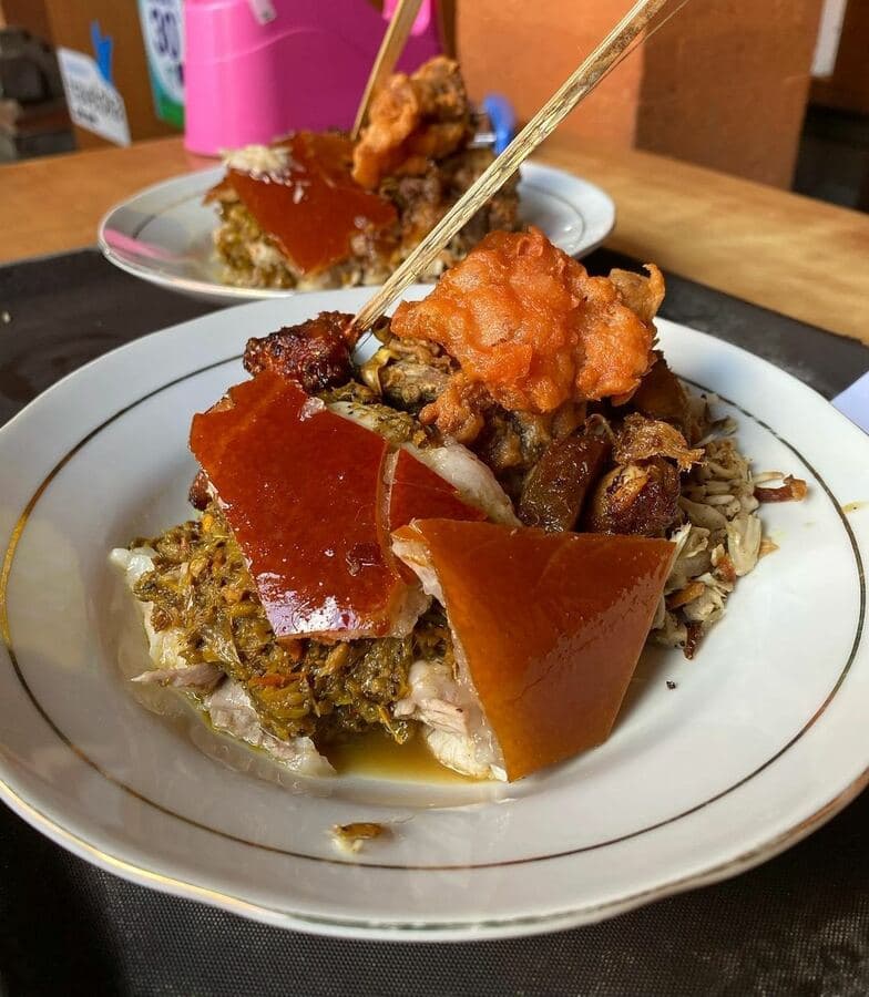A Balinese babi guling feast